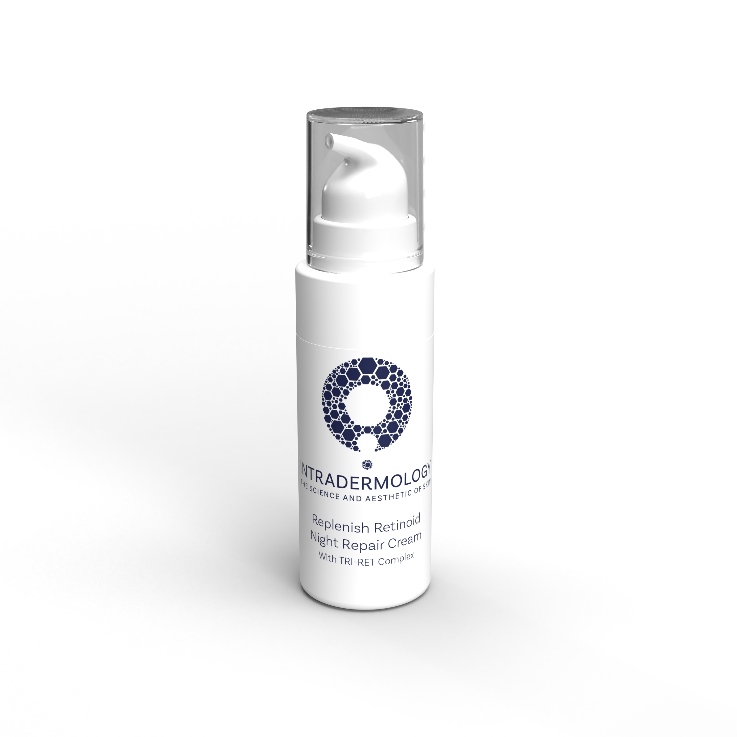 Skincareintradermology ReplenishRetinoid cream bottle with a logo on a white background